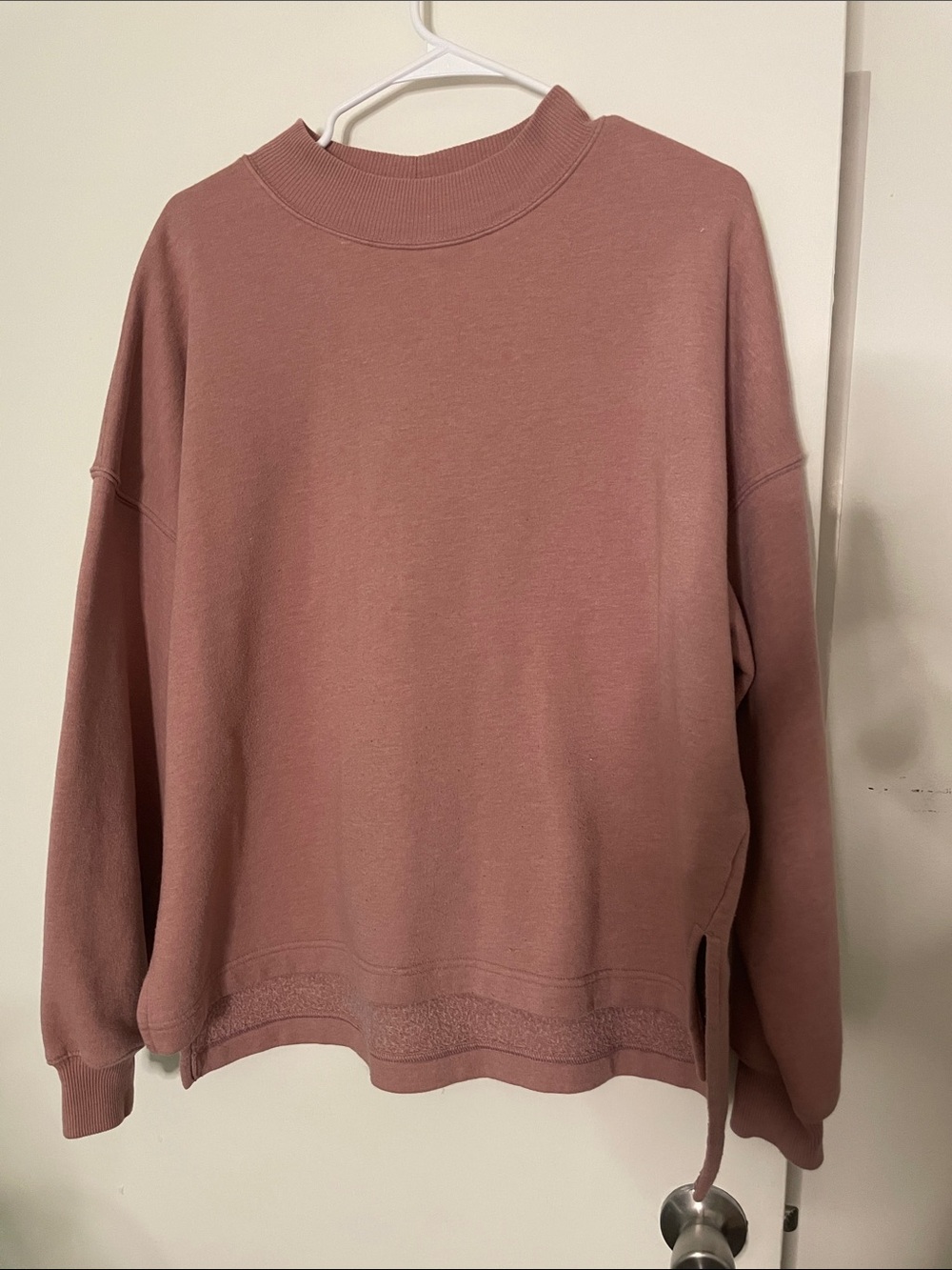 Dusty Rose Mock Neck Sweatshirt